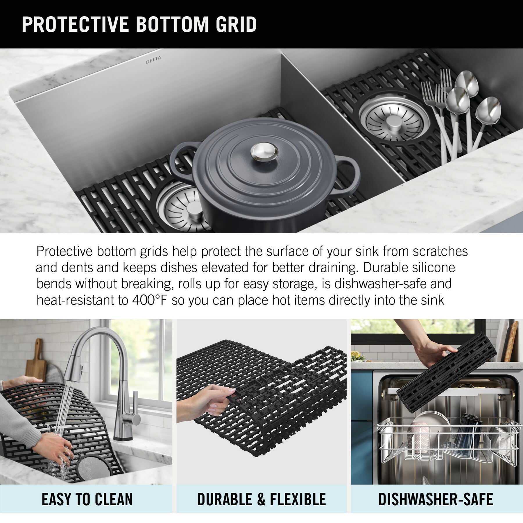 32” Undermount Stainless Steel Double Bowl Kitchen Sink with Accessories, image 1
